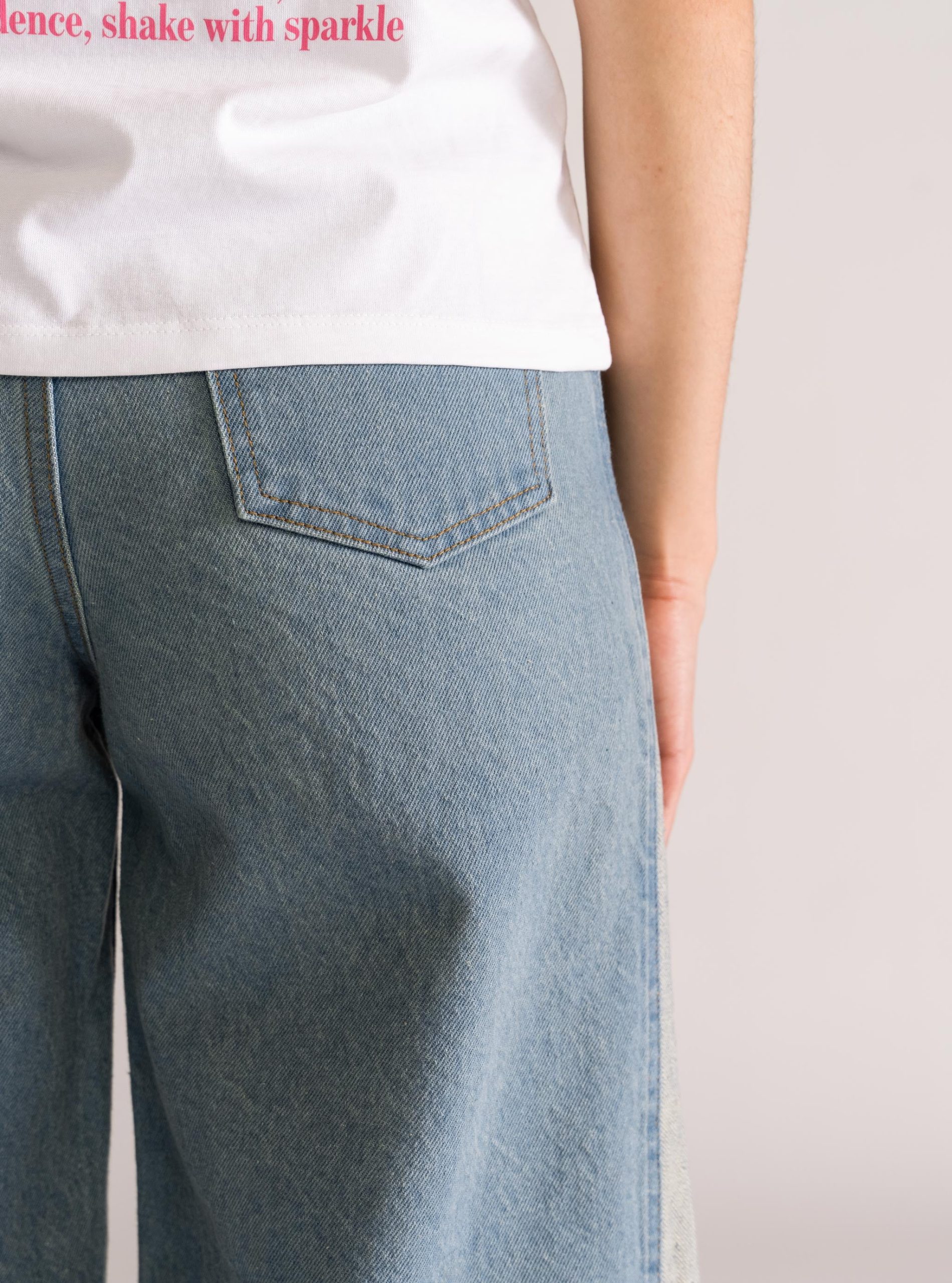 Go Go Juice Wide Leg Jeans, Azul Claro - Imagen 4