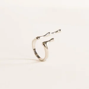 Liquid Opening Ring, Plateado