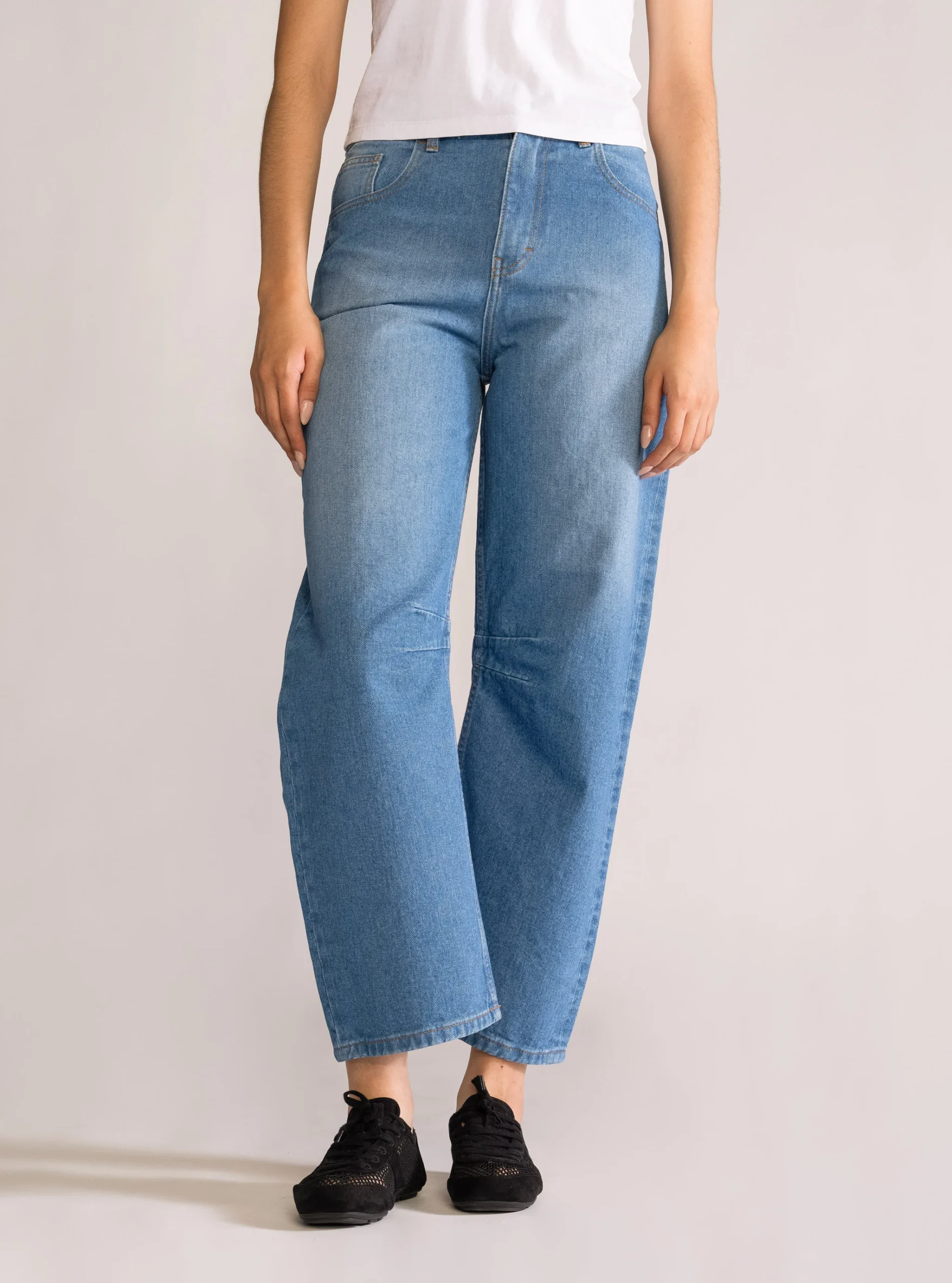 Missin' You Barrel Jeans, Azul Claro