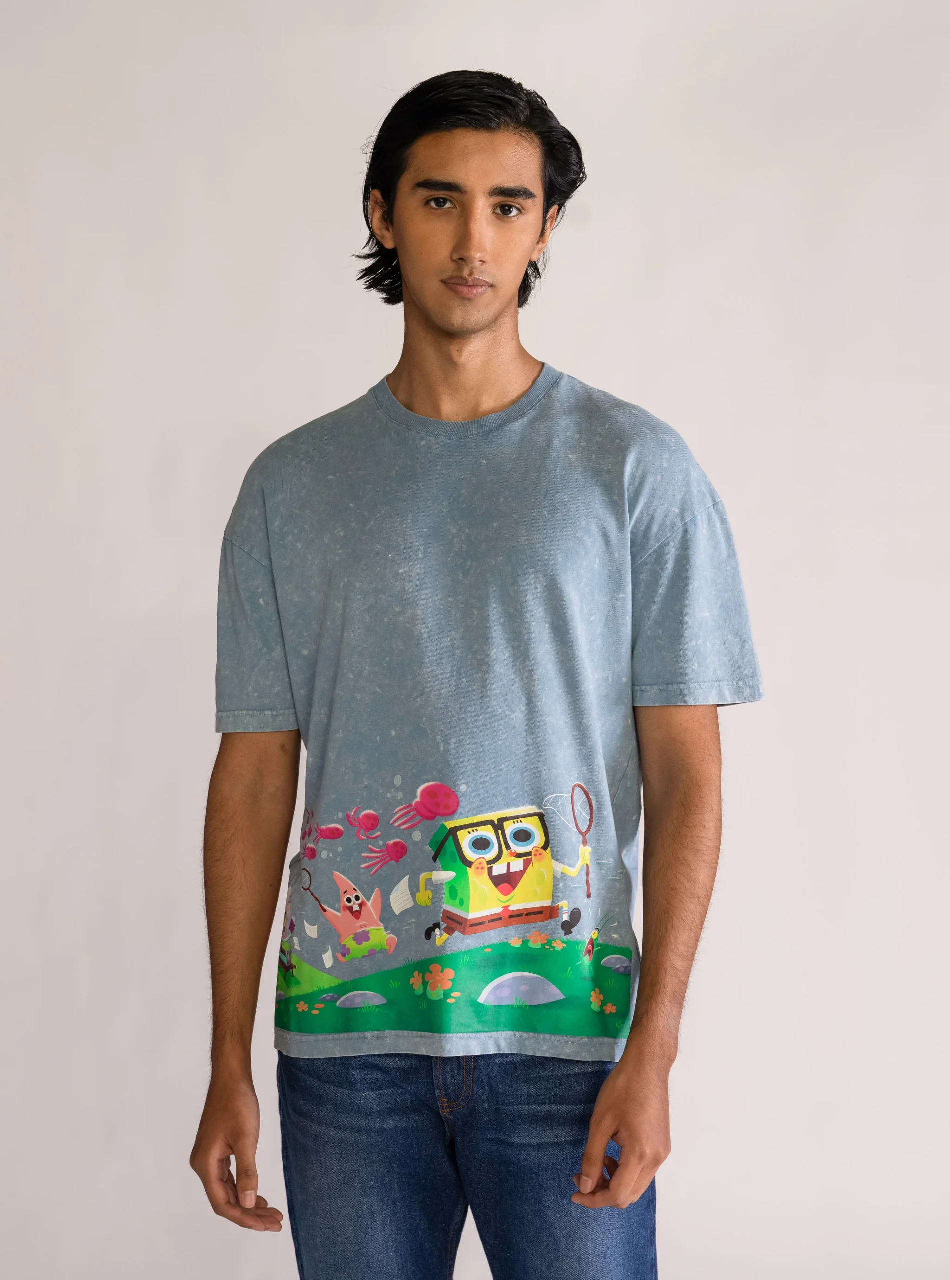 Jellyfishing Steve Lambe Playera, Celeste