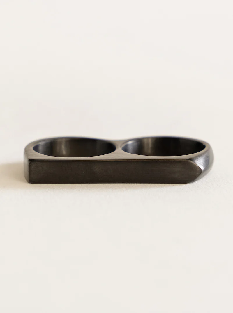 Doble Biker Ring, Negro