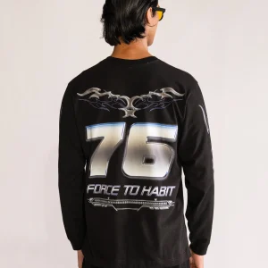Force To Habit Playera, Negro