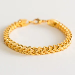 Curve Cuban Bracelet, Dorado