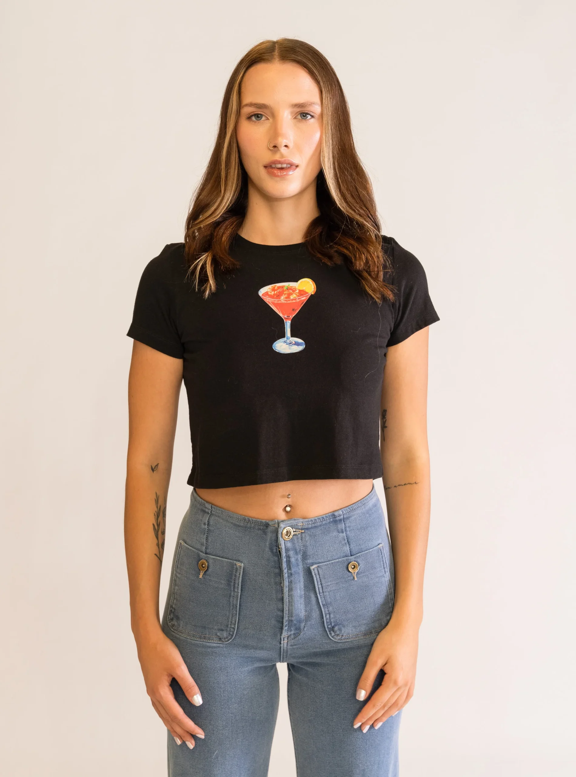 Cocktail Baby Playera, Negro