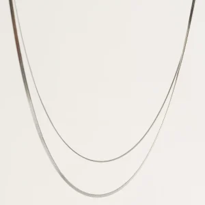 Double Tail Snake Chain, Plateado