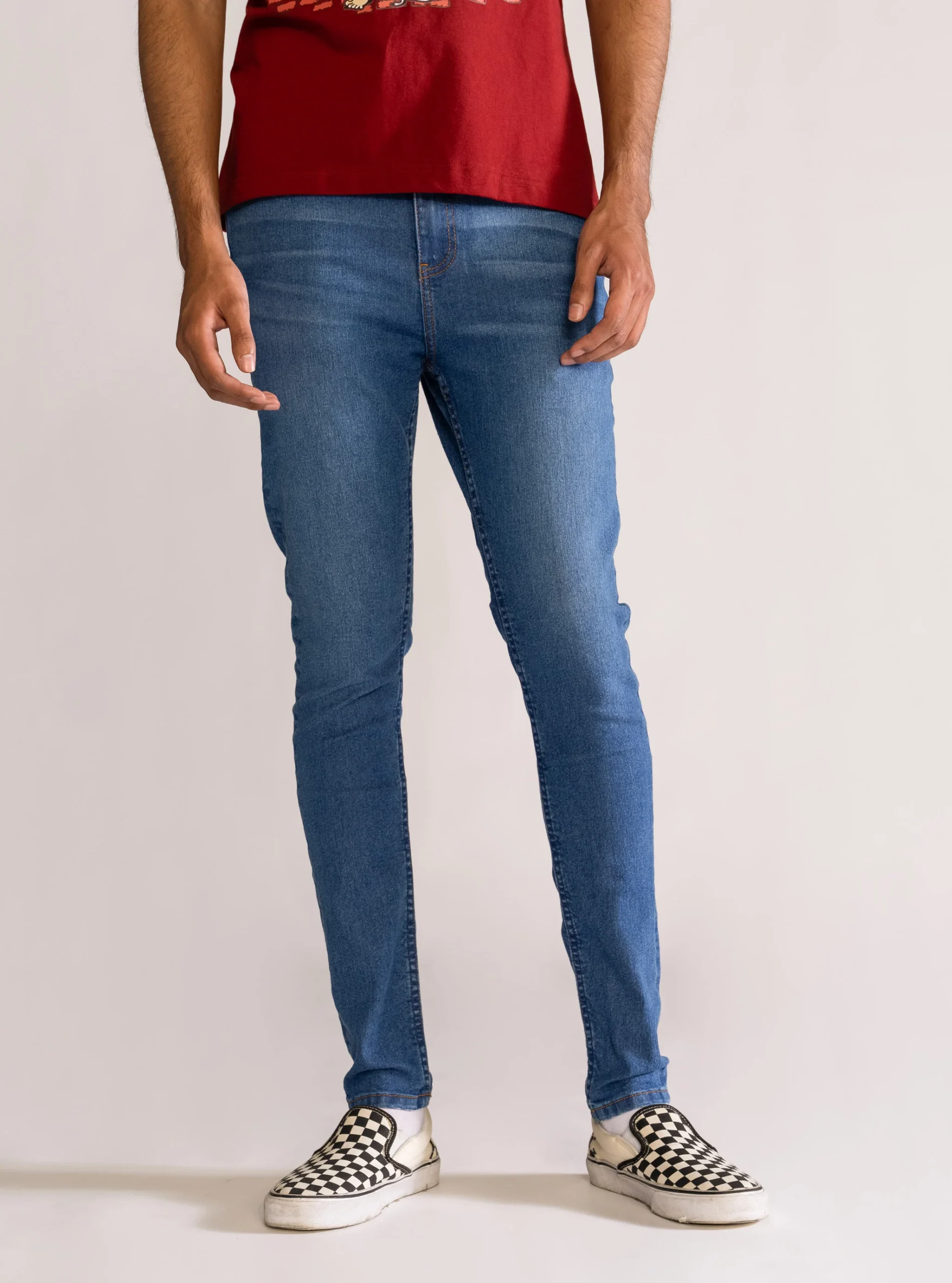 Trampled Across Skinny Jeans, Azul Obscuro