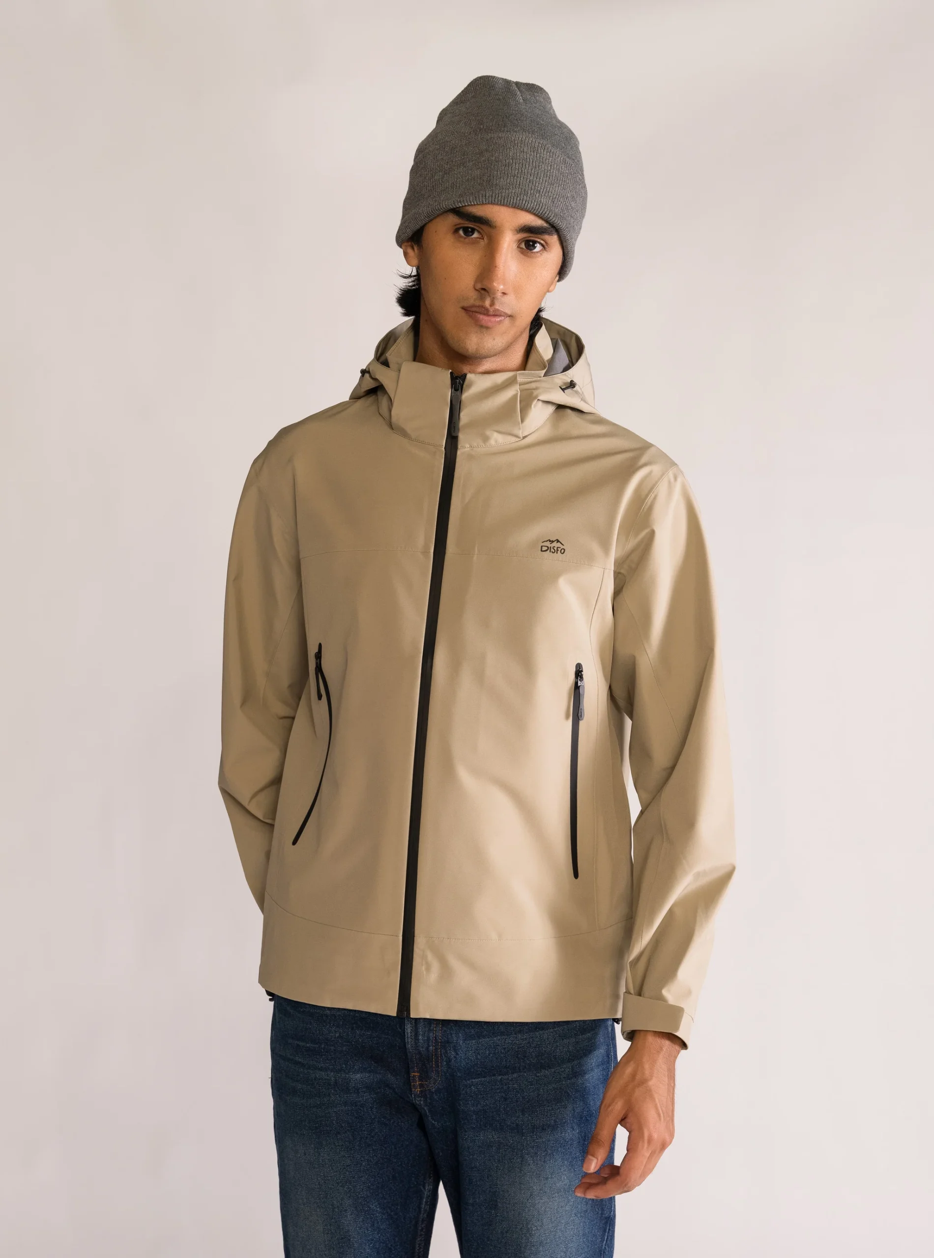 Hooded Water Proof Style, Beige
