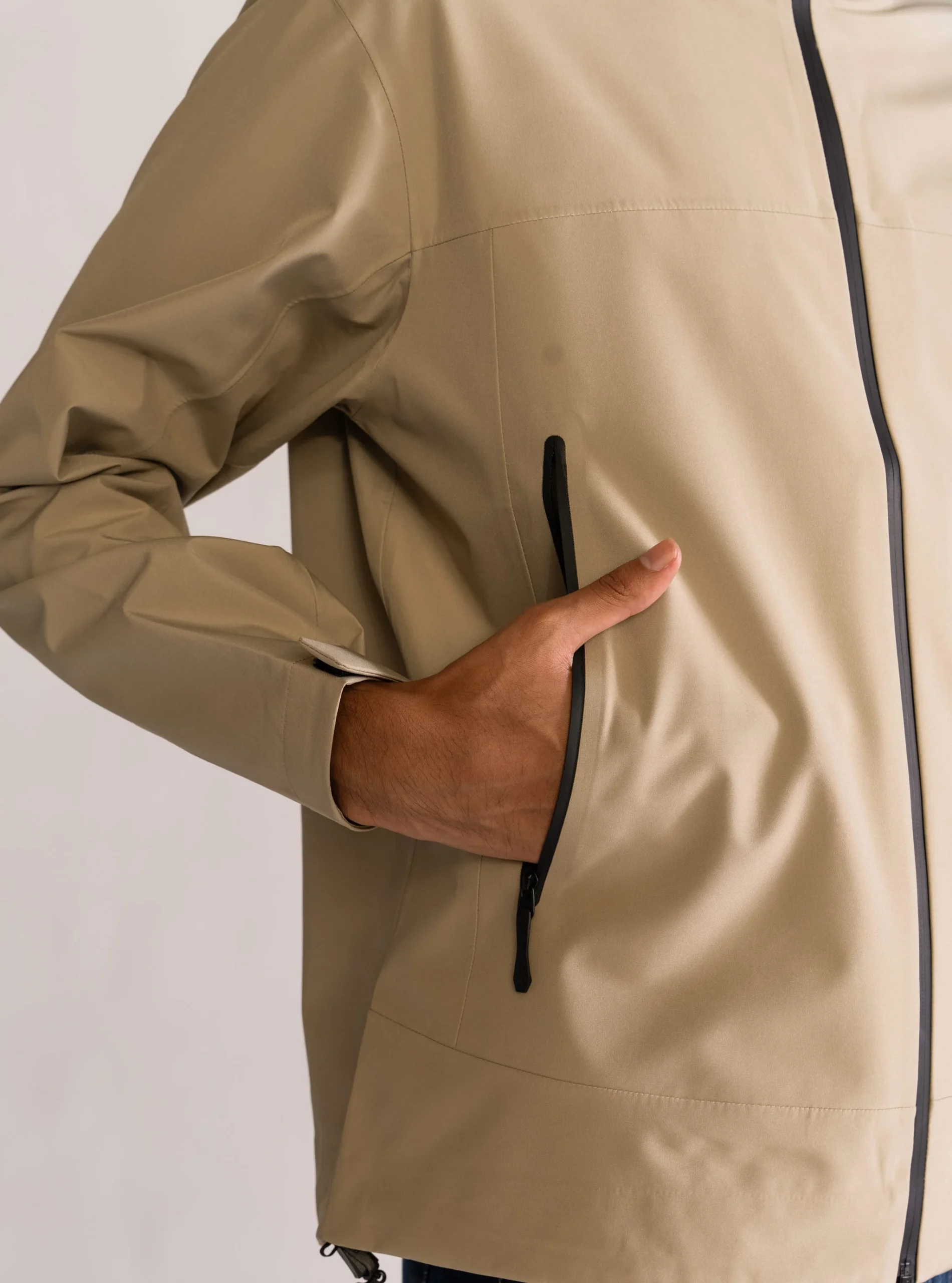 Hooded Water Proof Style, Beige - Imagen 8