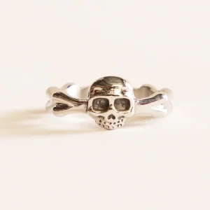 Skull and Bones Ring, Plateado