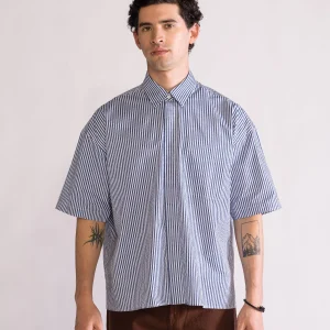 The Mishap Camisa Boxy, Azul Obscuro