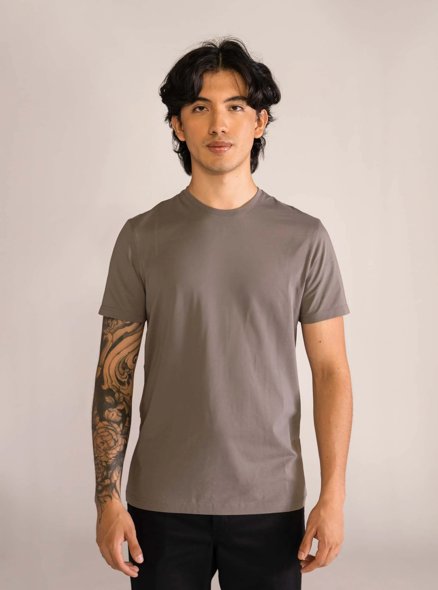 Basic T-Shirt Premium, Gris Obscuro