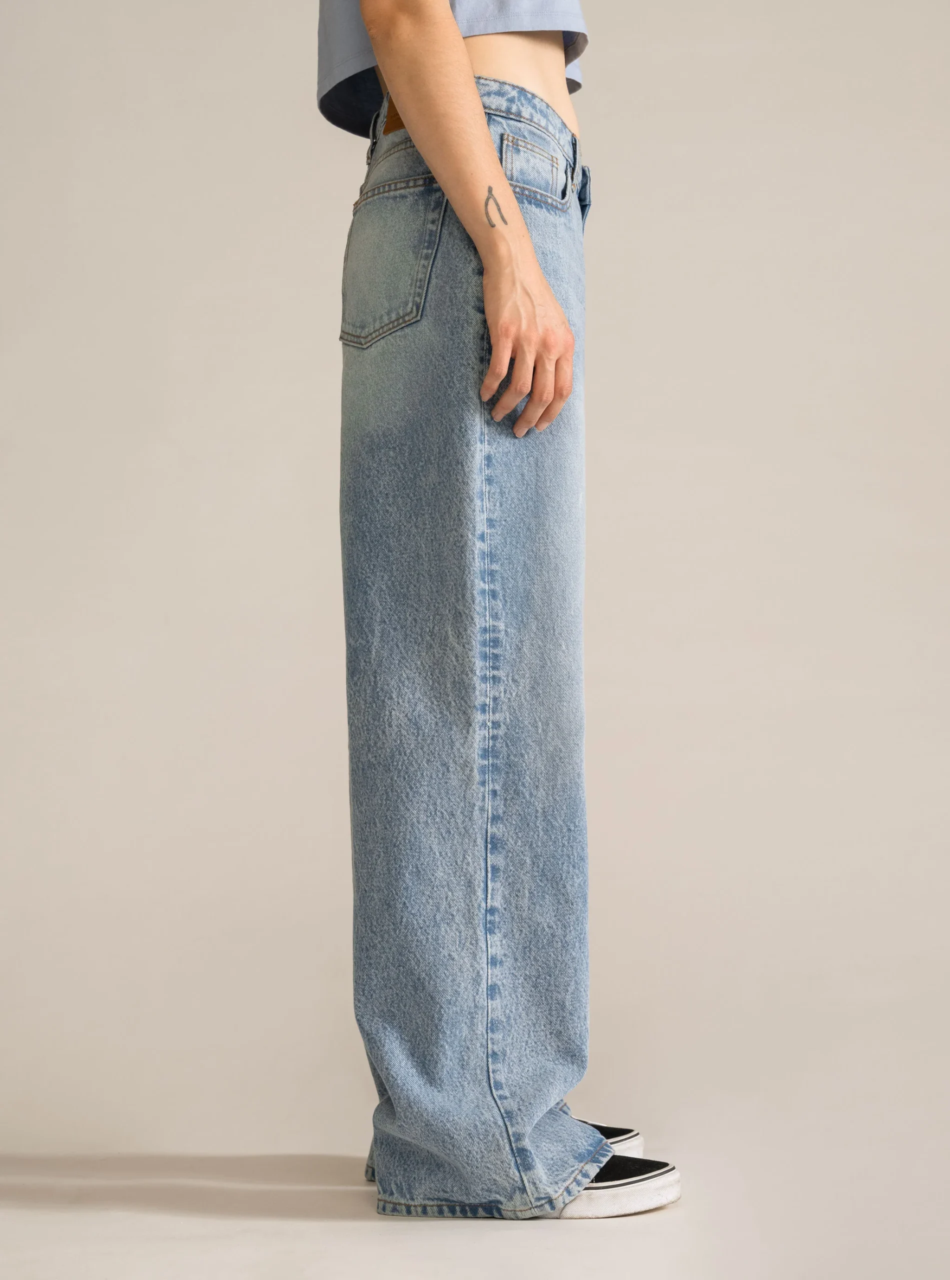 Catch Me Wide Leg Jeans, Celeste - Imagen 3