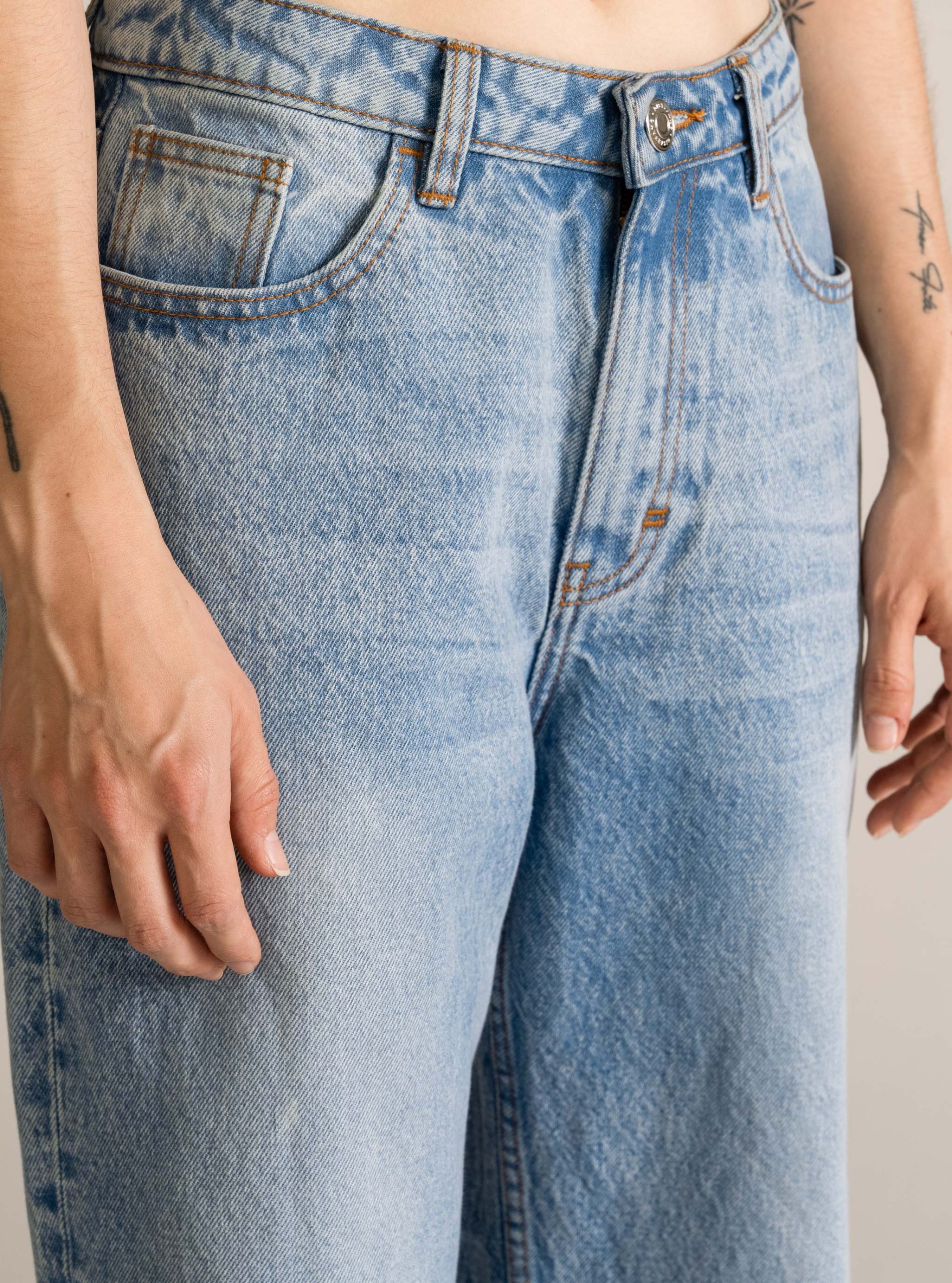 Catch Me Wide Leg Jeans, Celeste - Imagen 4
