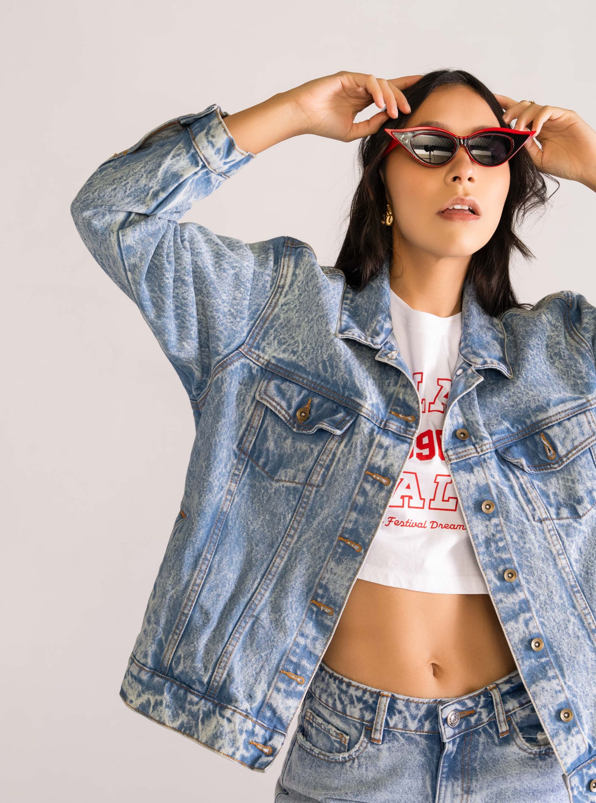 Classic Denim Jacket, Celeste - Imagen 7