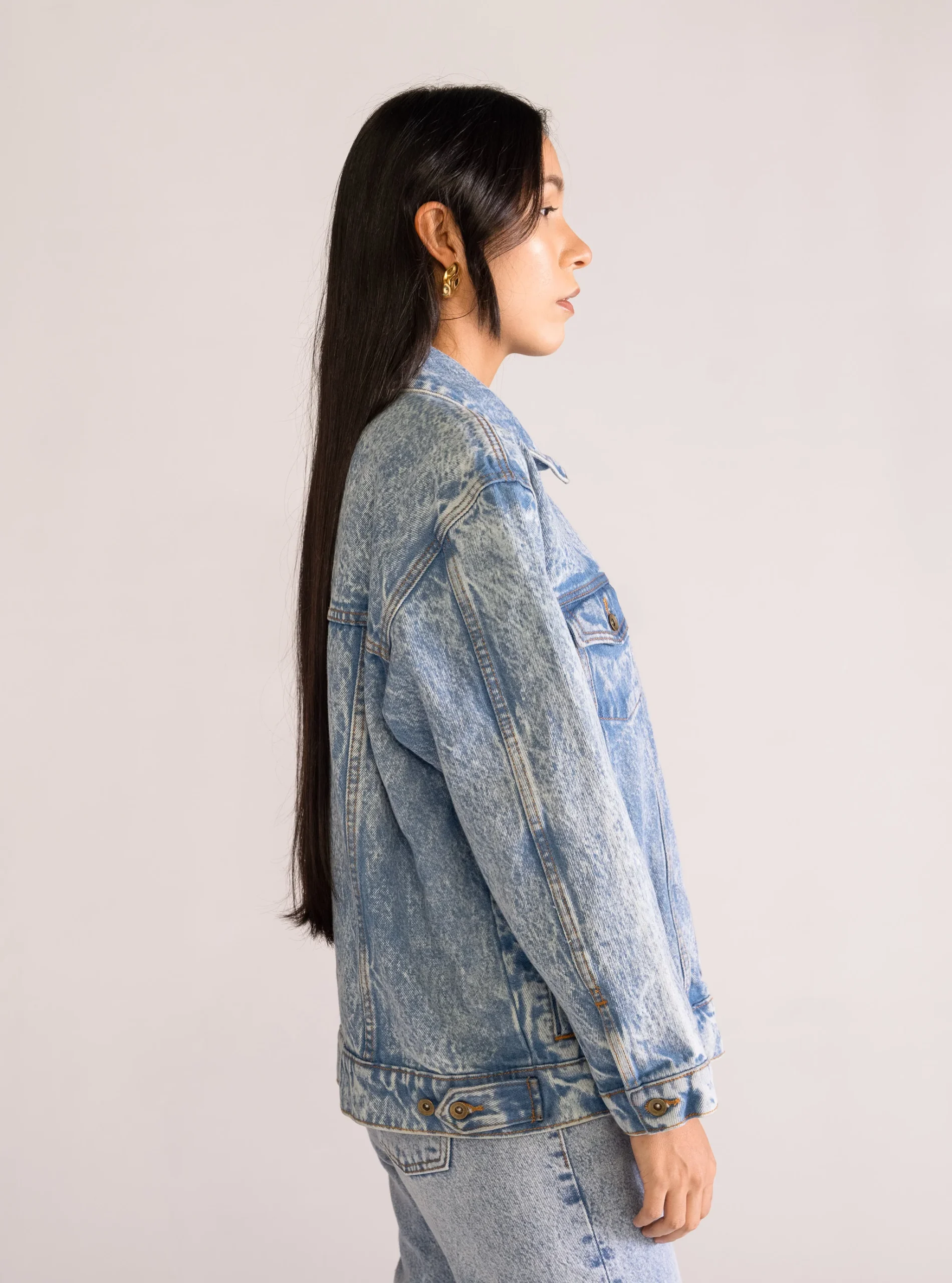 Classic Denim Jacket, Celeste - Imagen 3