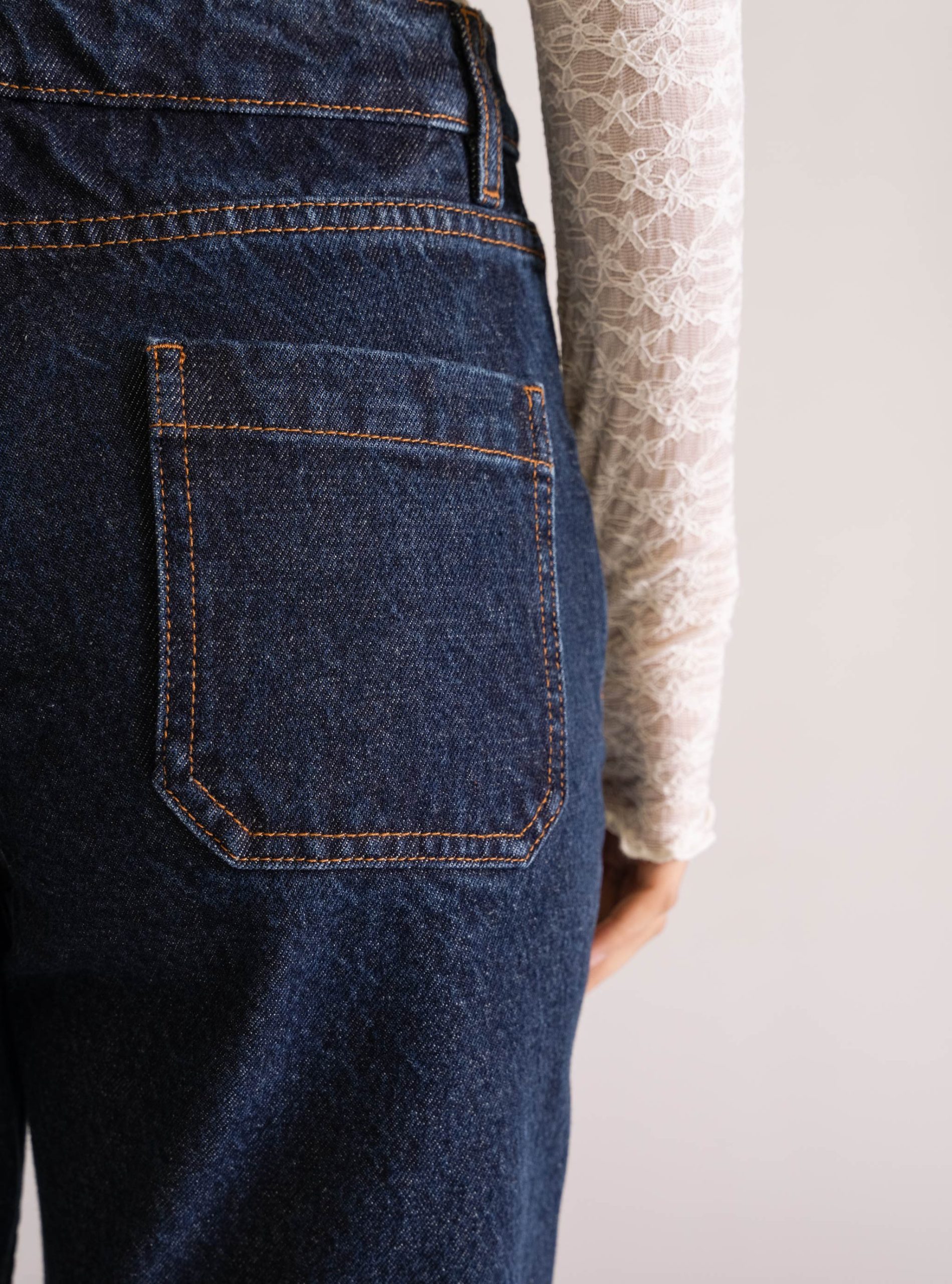 90's Straight Double Front Jeans, Azul Obscuro - Imagen 5