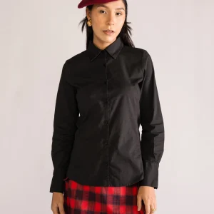 Girly Blusa Slim Fit, Negro