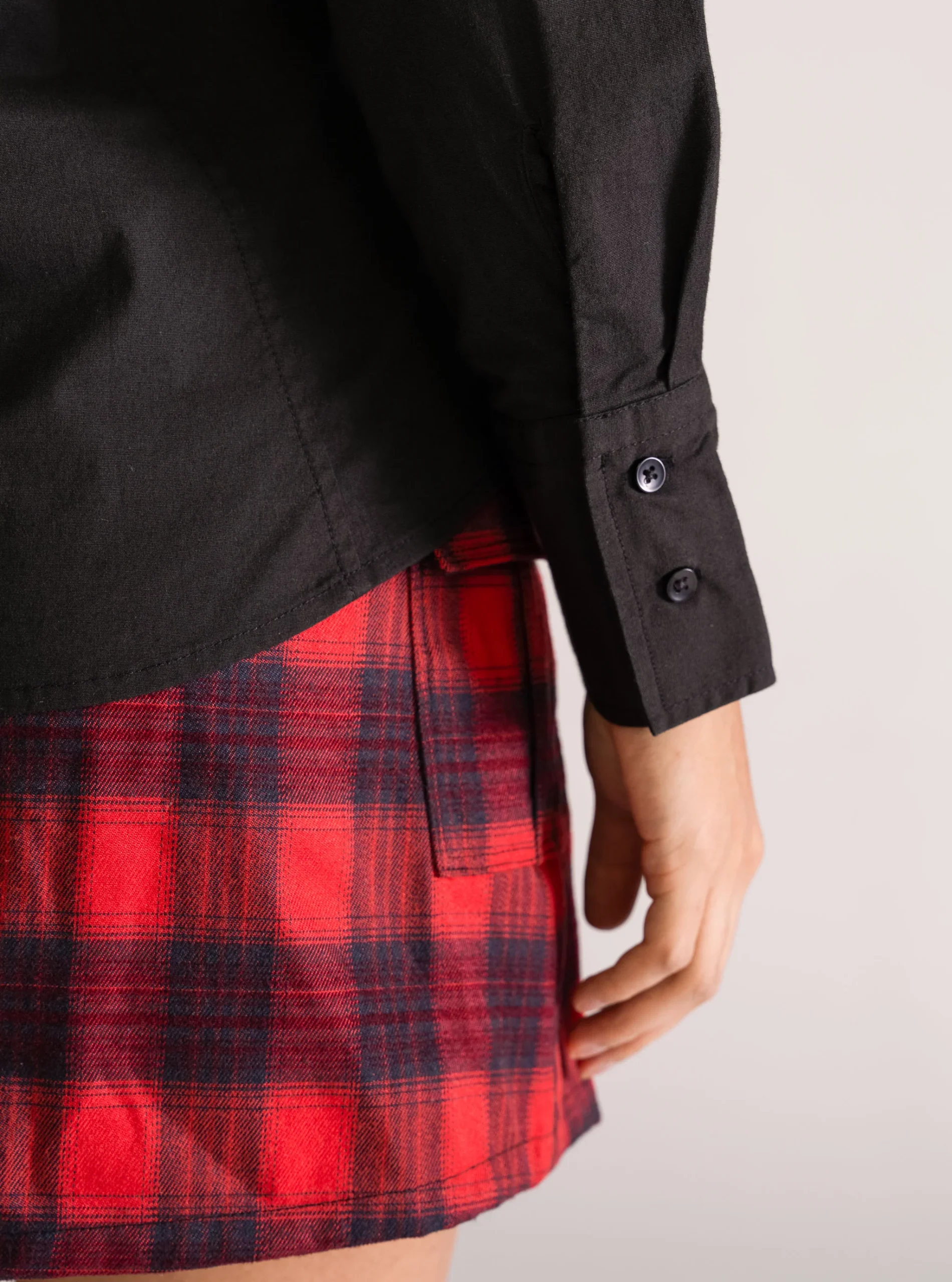 Girly Blusa Slim Fit, Negro - Imagen 3