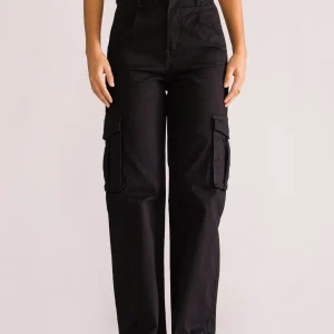 Cargo Straight Pants, Negro