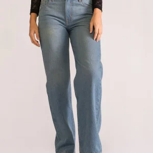 No ID Required Straight Jeans, Verde Claro