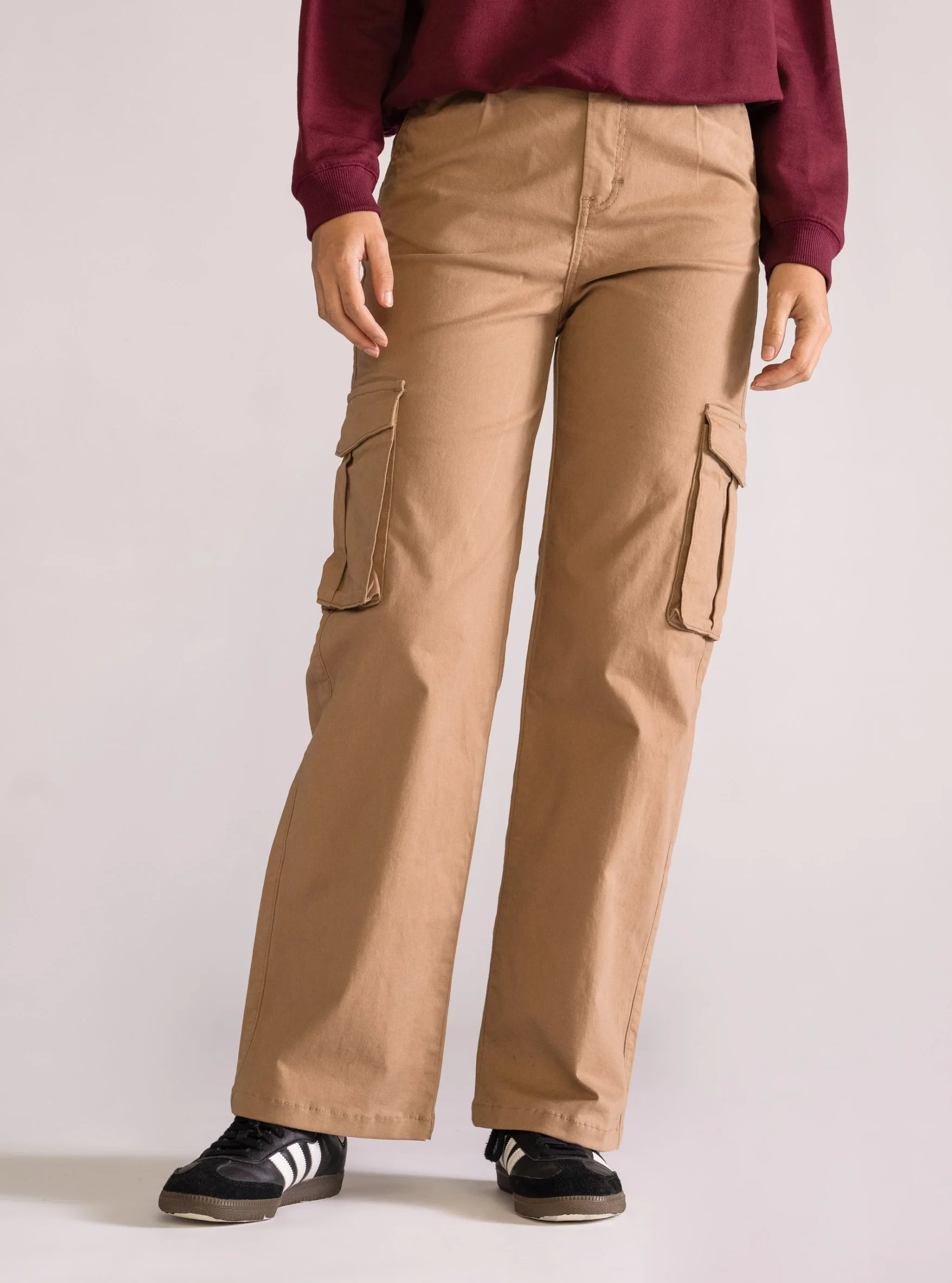 Cargo Straight Pants, Kaky