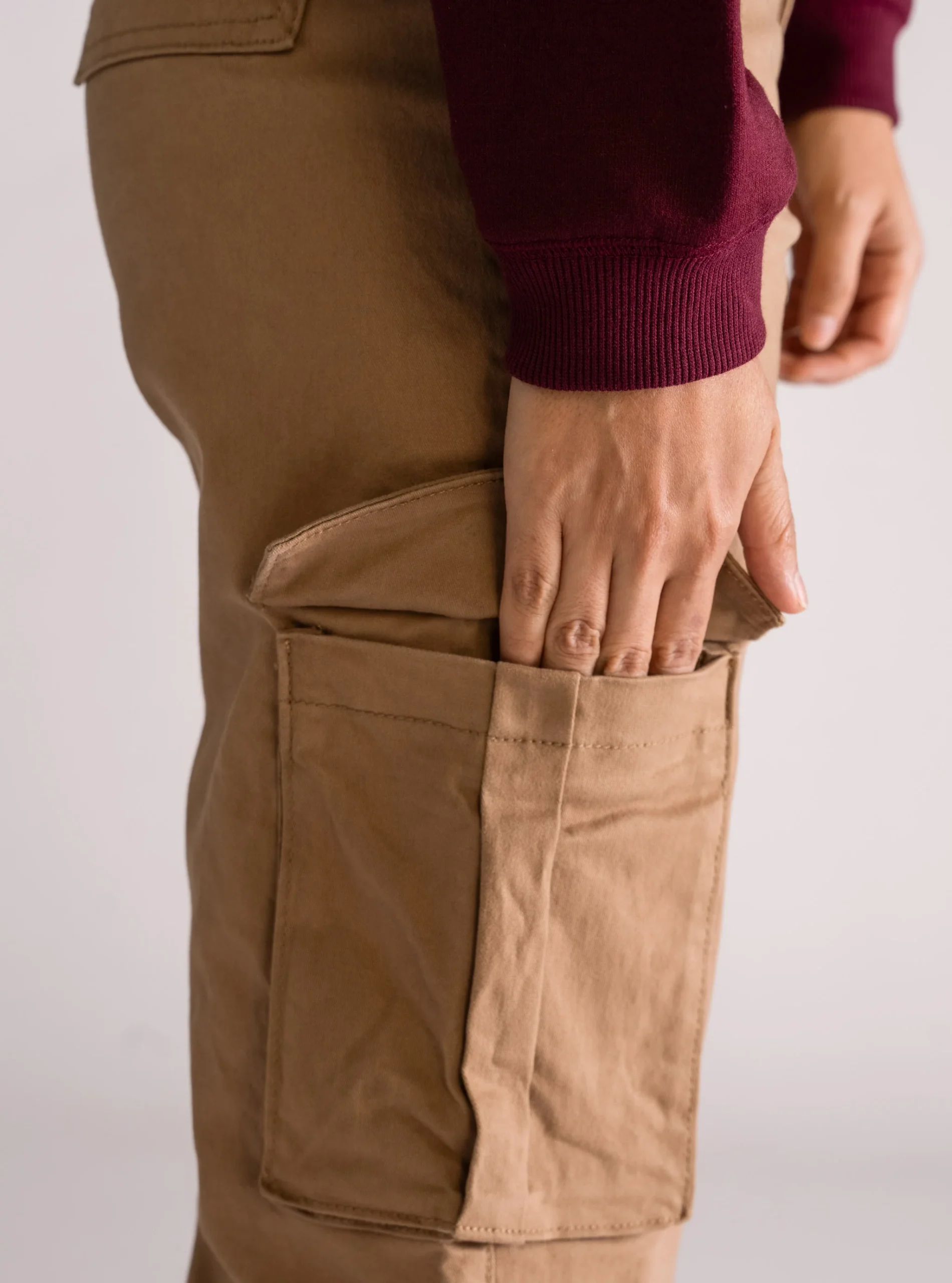 Cargo Straight Pants, Kaky - Imagen 4