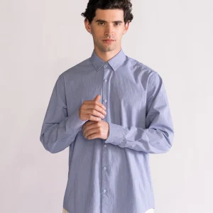 Common Ground Slim Fit Camisa, Azul Obscuro