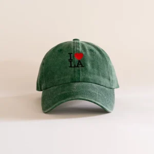 I LOVE LA, Gorra, Verde Obscuro