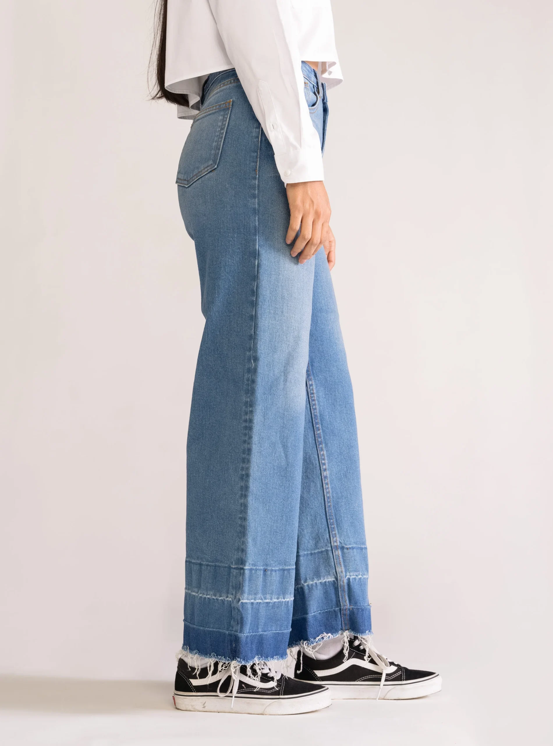 Haunting Wide Leg Jeans, Azul Claro - Imagen 3