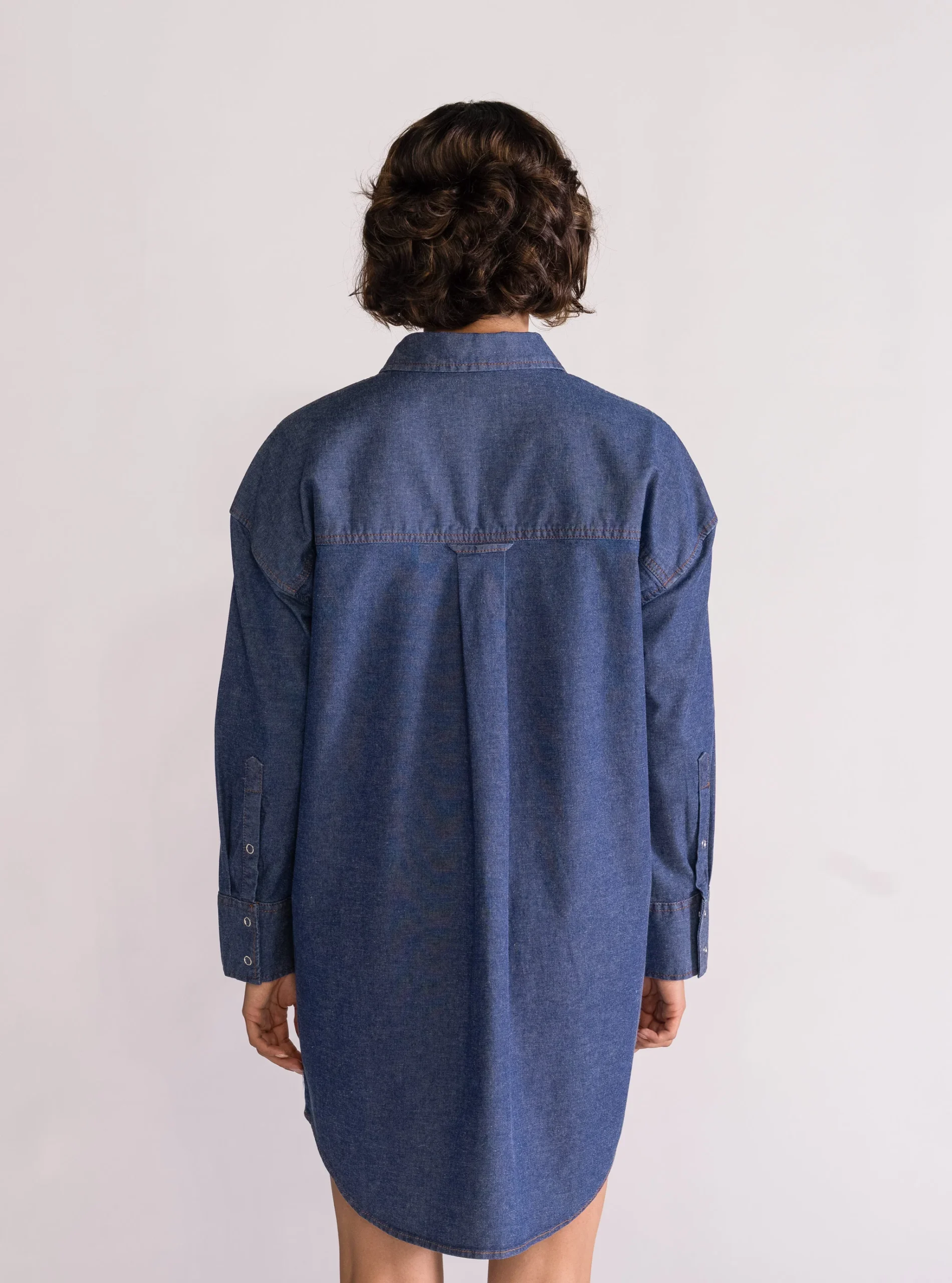 Rodeo Girl Denim Vestido, Azul Marino - Imagen 4