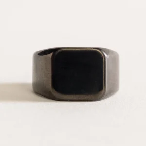 Chunky Platform Ring, Negro