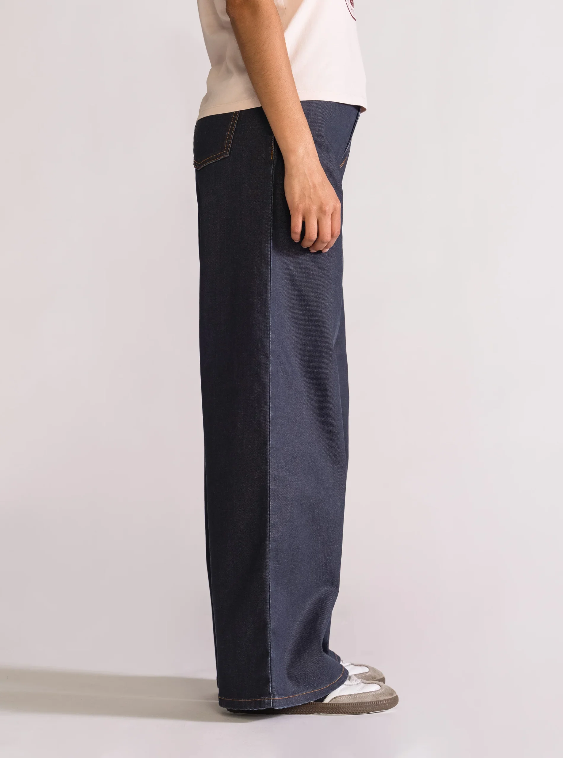 Good Luck Babe! Wide Leg Jeans, Azul Obscuro - Imagen 3