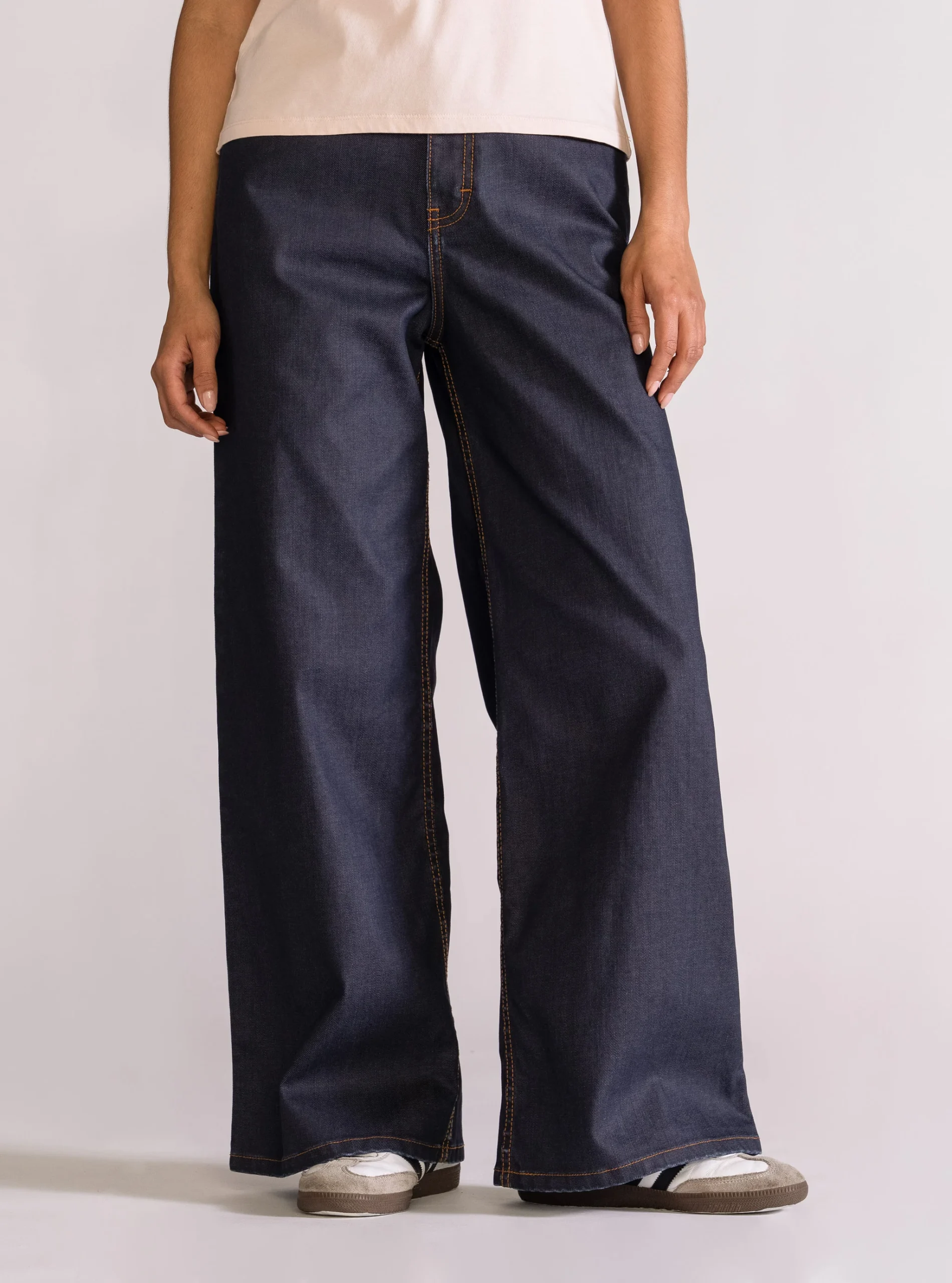 Good Luck Babe! Wide Leg Jeans, Azul Obscuro