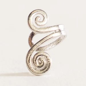 Curved Earrings, Plateado