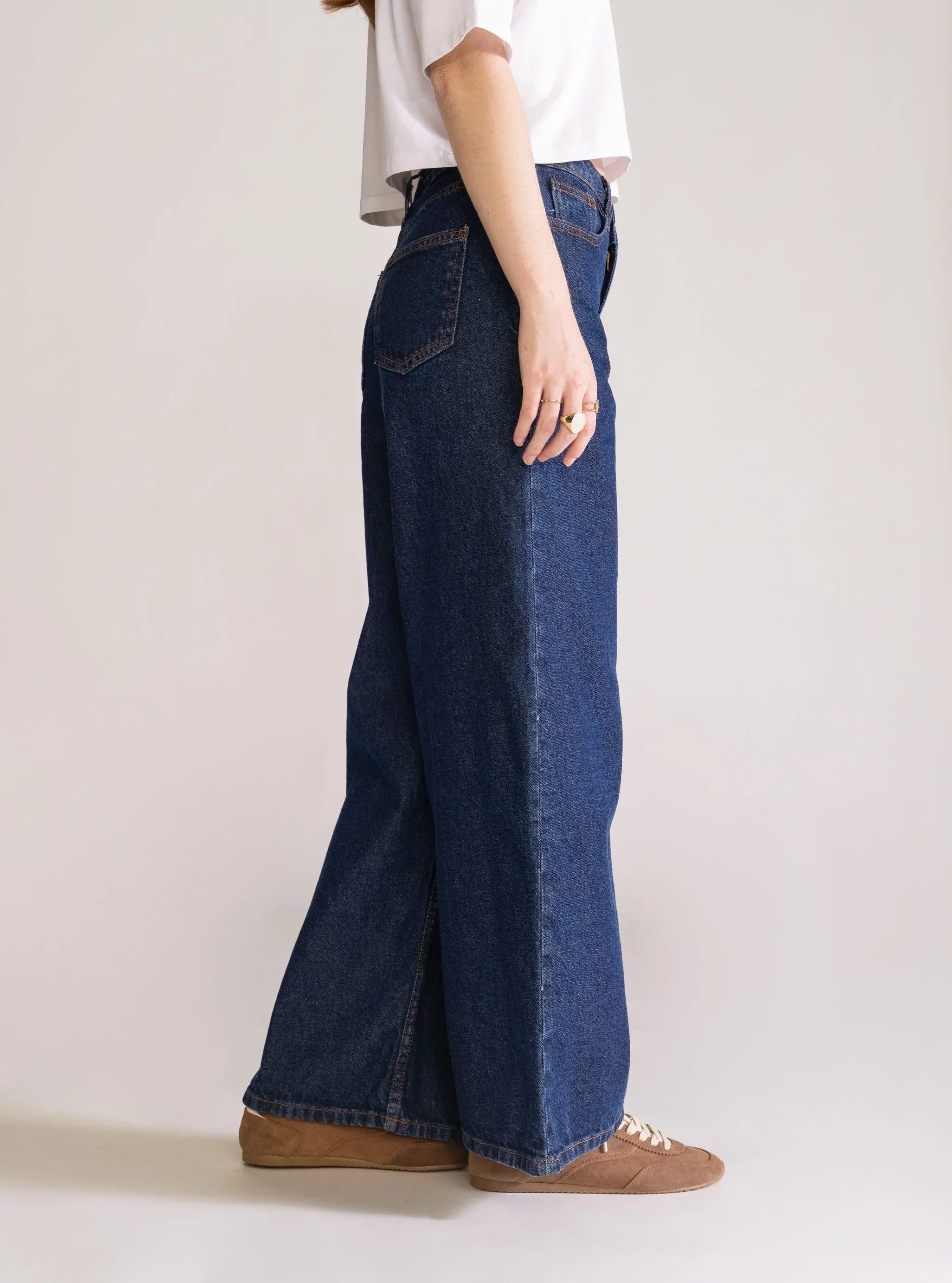 Mystical Magical Wide Leg Jeans, Azul Obscuro - Imagen 3