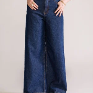 Mystical Magical Wide Leg Jeans, Azul Obscuro