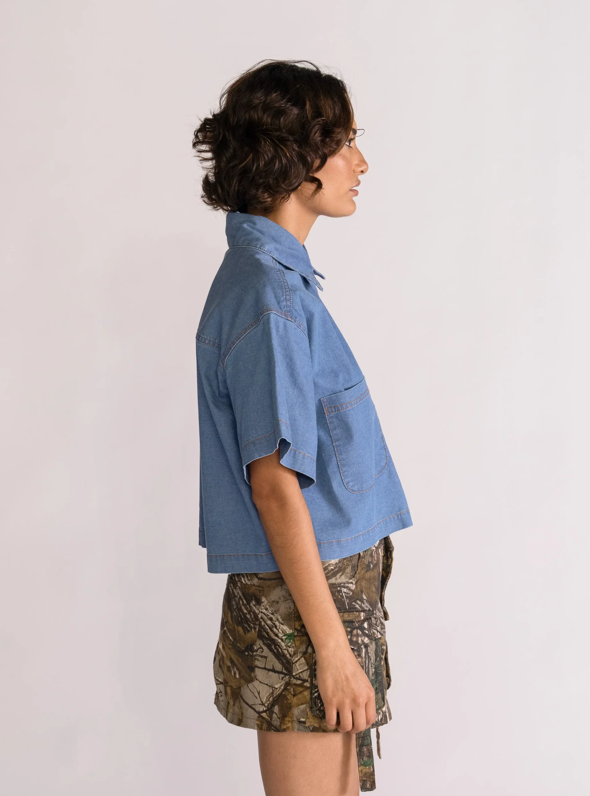 Howdy Denim Blusa, Azul Claro - Imagen 3