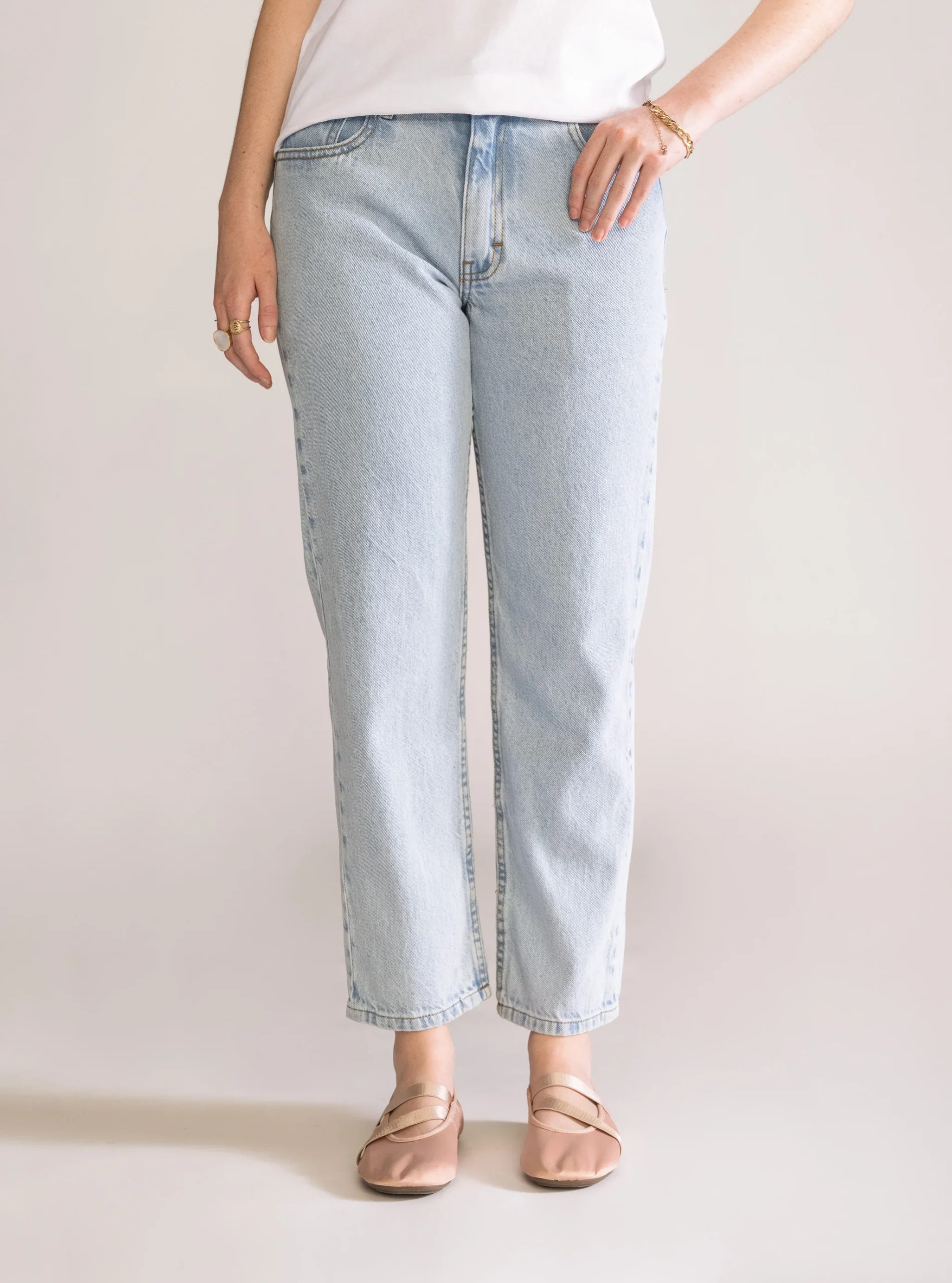 Bubble Pop Slim Jeans, Celeste