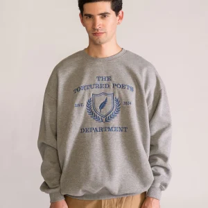 Meet Me At Midnight Crewneck, Gris Claro