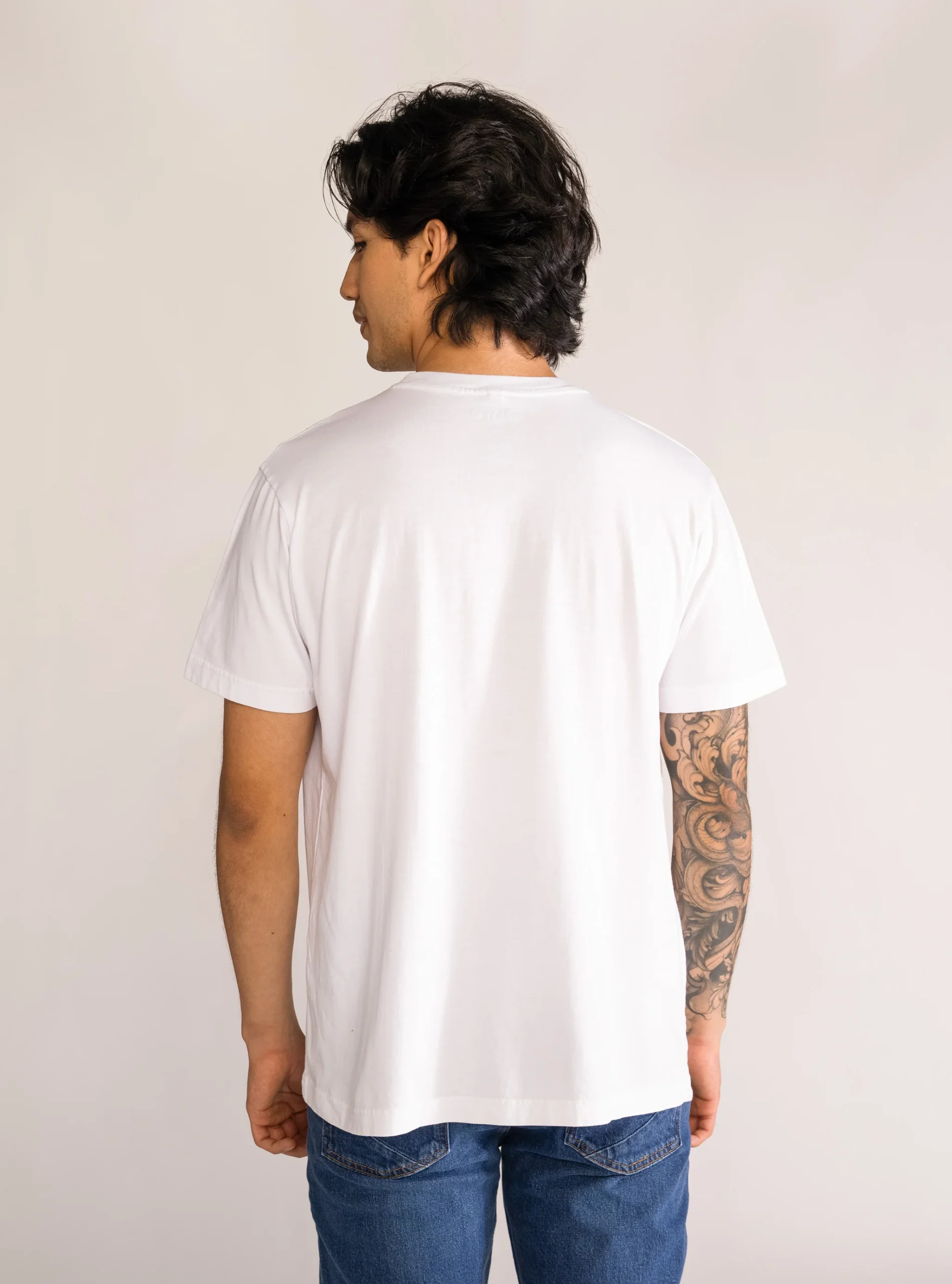 Flower Power Drop Shoulder T-Shirt, Blanco - Imagen 4