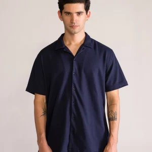 Aura-Filled Camisa, Azul Obscuro