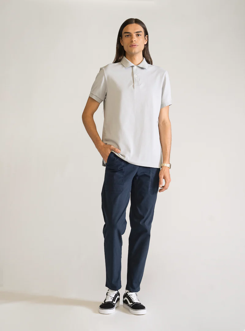 Basic Polo Premium, Gris Claro - Imagen 4