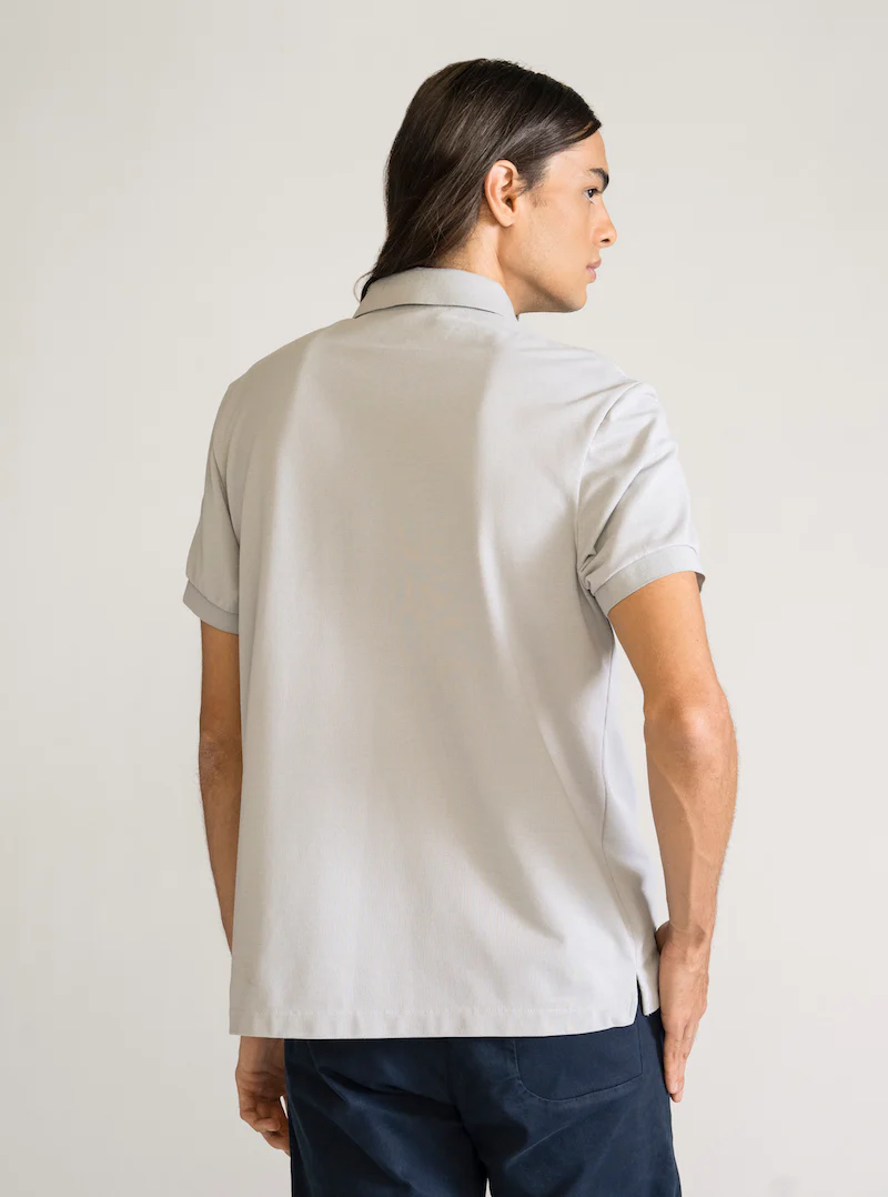 Basic Polo Premium, Gris Claro - Imagen 3