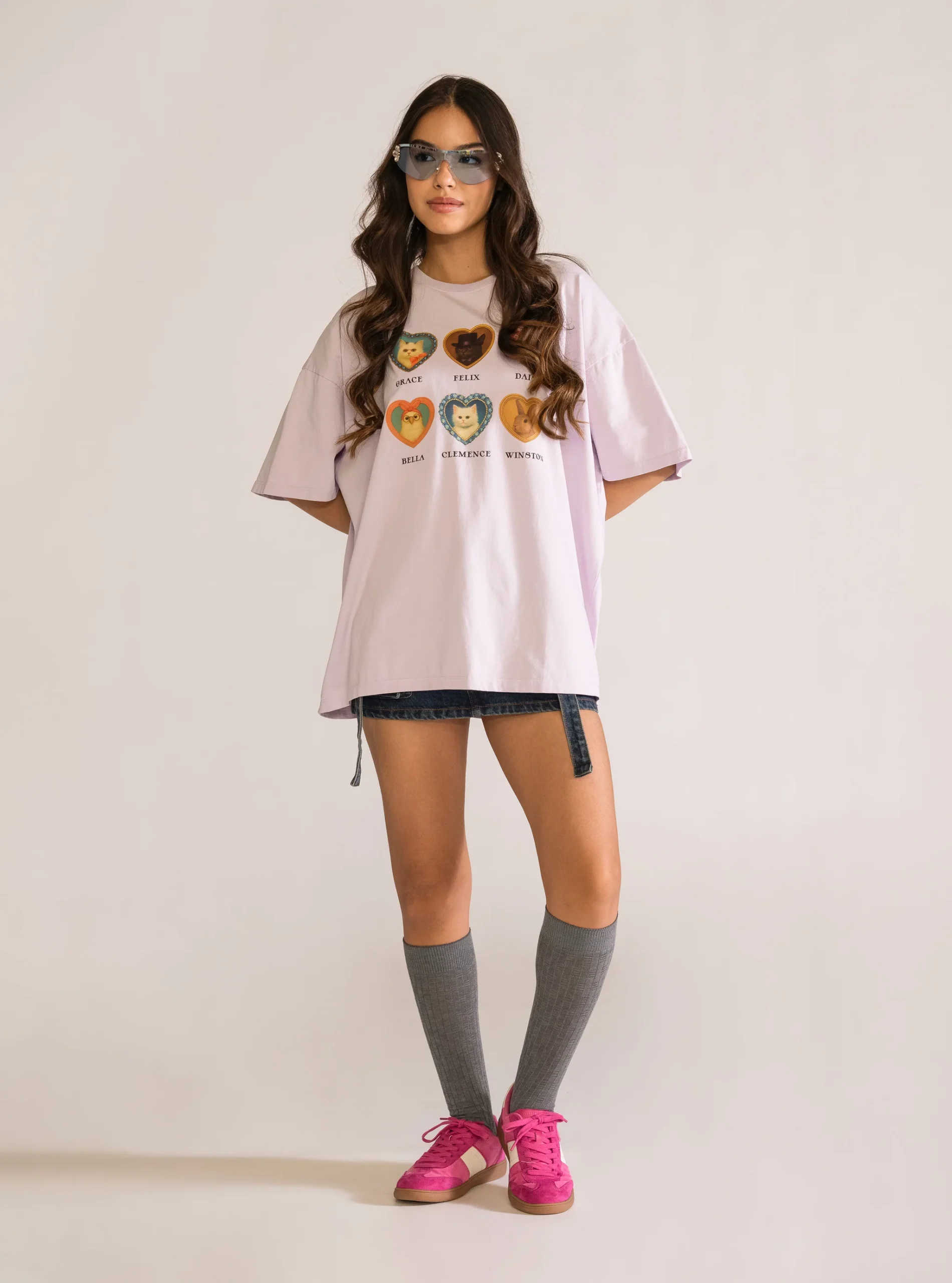 Cuties Oversized Playera, Lila - Imagen 5