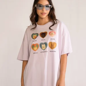 Cuties Oversized Playera, Lila