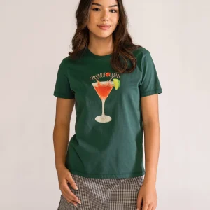 Cosmo Girl Regular Playera, Verde Obscuro