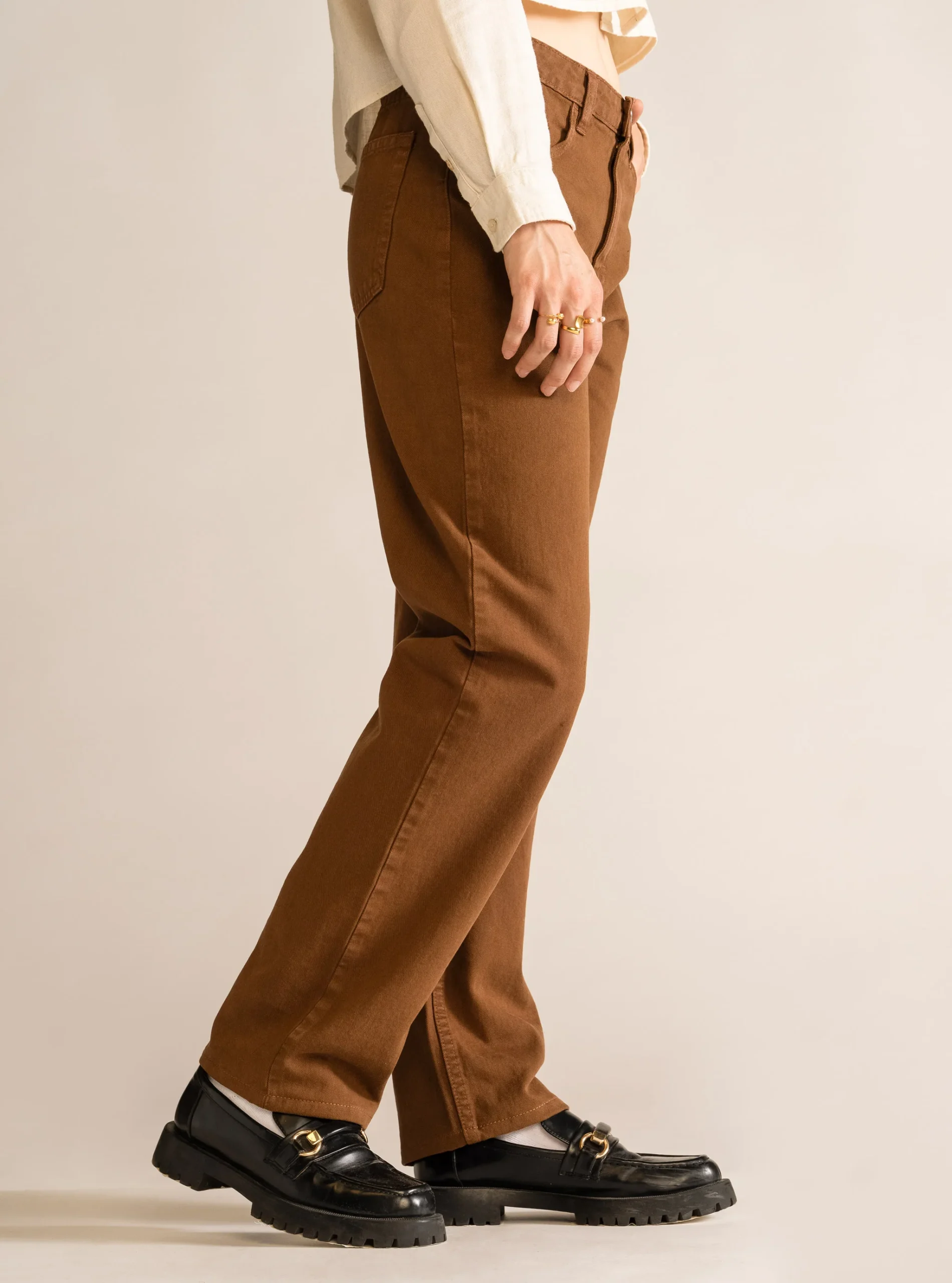 Relaxed Baggy Jeans, Café Obscuro - Imagen 3