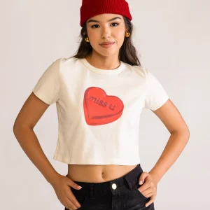 Miss U Baby Playera, Blanco Hueso