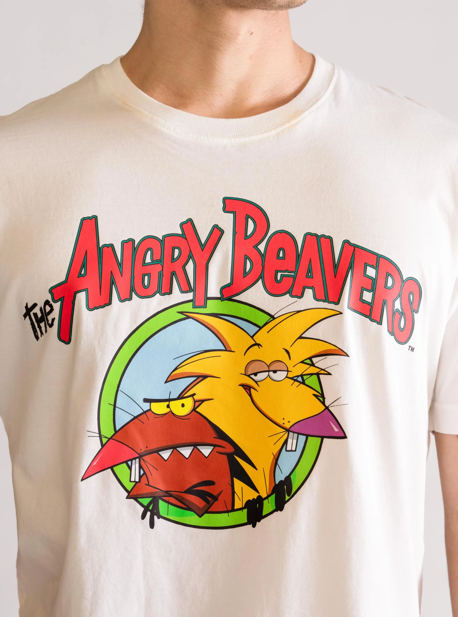 Angry Beavers Playera, Blanco Hueso - Imagen 4