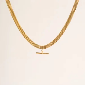 Cuban Rope Pendant Necklace, Dorado